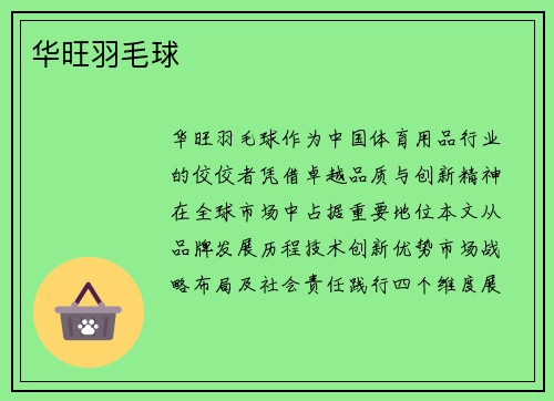 华旺羽毛球